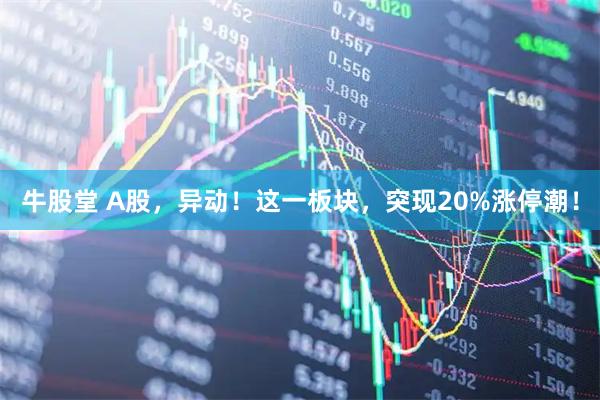 牛股堂 A股，异动！这一板块，突现20%涨停潮！