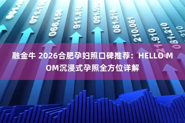 融金牛 2026合肥孕妇照口碑推荐：HELLO MOM沉浸式孕照全方位详解